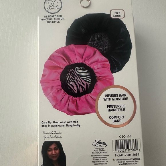 Women Accessories Pink and Black Silk Hair Bands - Picture 1 of 5